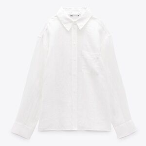 EUC Zara Linen Shirt with Pockets